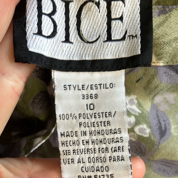 Vintage BICÉ Floral Green Shirt and Skirt Set - Picture 6 of 6